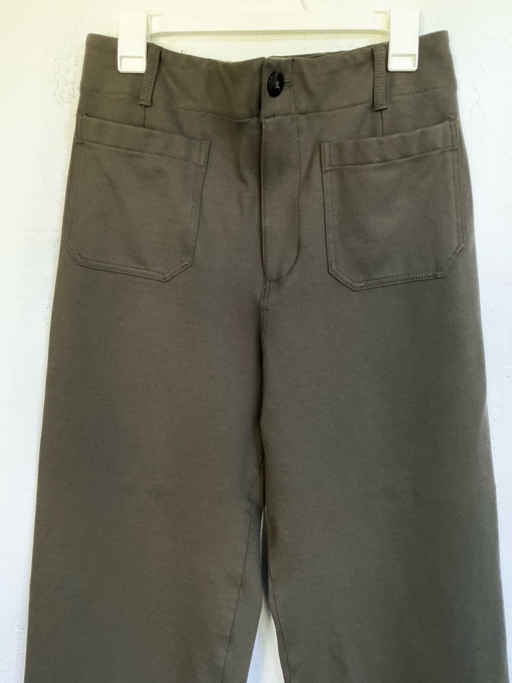 Anthropologie Maeve The Colette Wide-Leg Pants in Olive - Picture 2 of 9